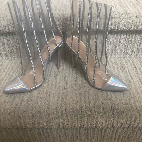 Fashion Nova Clear Bootie - Picture 2 of 5
